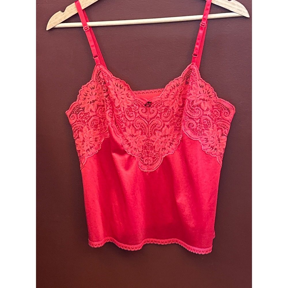 90s Red Lace Camisole Top Coquette Regencycore Romantic Old Hollywood Retro